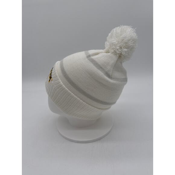 Jim Beam White Beanie Winter Hat Pom Cap - Picture 2 of 4